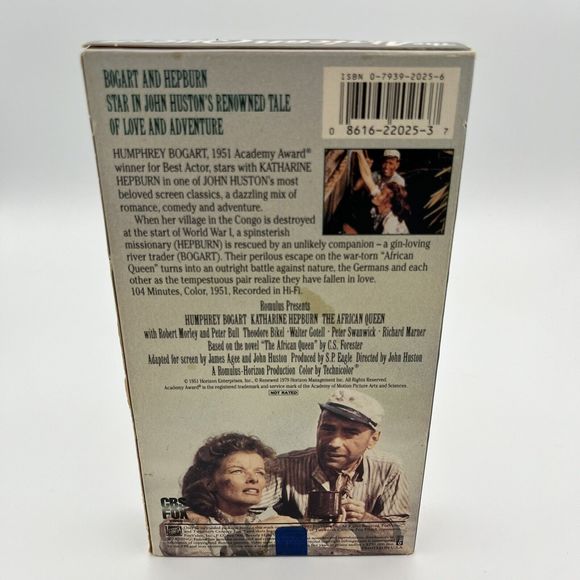 The African Queen VHS Kathrine Hepburn Humphrey Bogart PG 1979 Fox Video VGCond - Picture 4 of 7
